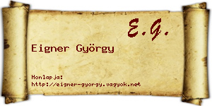 Eigner György névjegykártya